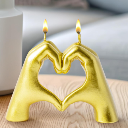 Gold "Heart-Hand" Gesture Scented Candle